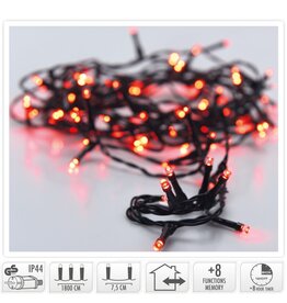 Kerstverlichting 240 led- 18m - rood - Timer - Lichtfuncties - Geheugen - Buiten