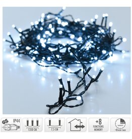 Kerstverlichting 180 led- 13.5m - wit - Timer - Lichtfuncties - Geheugen - Buiten