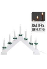 Kaarsenbrug hout - 7LED - met timer