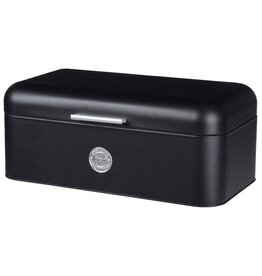 Excellent Houseware Metalen Broodtrommel - zwart