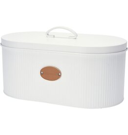 Broodtrommel - Metaal - Wit - 33x18x15cm