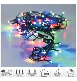 Kerstverlichting 120 led- 9m - multicolor - Timer - Lichtfuncties - Geheugen - Buiten