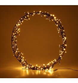 Kerstkrans op Standaard - 200 LED - 40 cm - warm wit - Timer