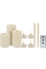 Led Kaarsenset met Afstandsbediening - 9-delig