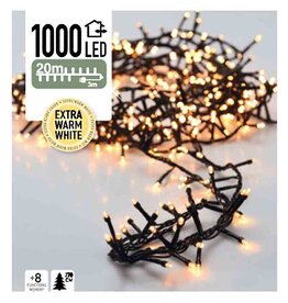 Micro Cluster - 1000 LED - 20 meter - extra warm wit - 8 functies + geheugen