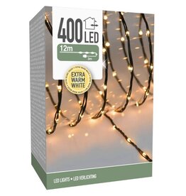 LED Verlichting 400 LED - 12 meter - extra warm wit - voor binnen en buiten - 8 Lichtfuncties - Soft Wire