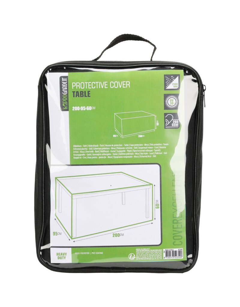 ProGarden Afdekhoes voor Tuintafel - Zware kwaliteit - Waterdicht - 200 x 95 x 60 cm