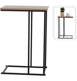 Trends4You Bijzettafel - Banktafeltje - metaal en hout - 40x26xH58cm