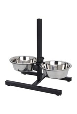 Dogs Collection H-Standaard met 2 RVS Voerbakken - 19 cm