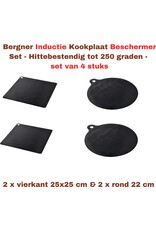 Bergner Inductie Beschermer Set - Hittebestendig tot 250 graden - set van 4 stuks