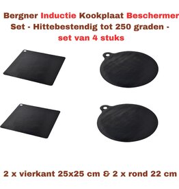 Bergner Inductie Beschermer Set - Hittebestendig tot 250 graden - set van 4 stuks