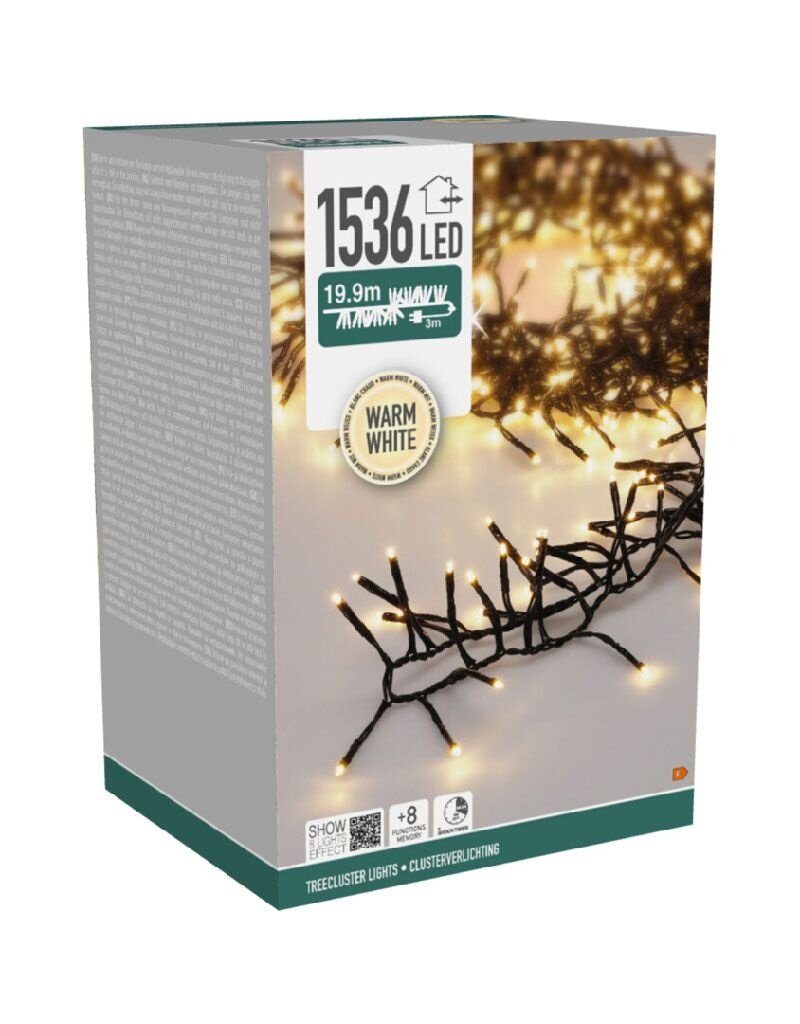 S.I.A. Treecluster Kerstboomverlichting - 1536led - warm wit