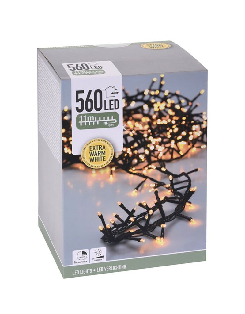 Micro Cluster 560 LED - 11m - met timer en dimmer - extra warm wit
