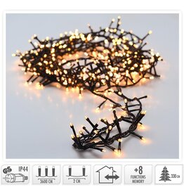 Micro Cluster - 1800 LED - 36 meter - extra warm wit - 8 functies + geheugen