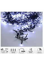 Maxi Cluster Kerstverlichting - 800 led - 12m - wit - Timer - Lichtfuncties - Geheugen - Buiten