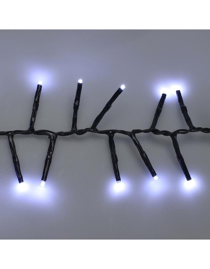 Maxi Cluster Kerstverlichting - 800 led - 12m - wit - Timer - Lichtfuncties - Geheugen - Buiten