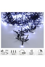 Maxi Cluster Kerstverlichting - 1200 led - 18m - wit - Timer - Lichtfuncties - Geheugen - Buiten