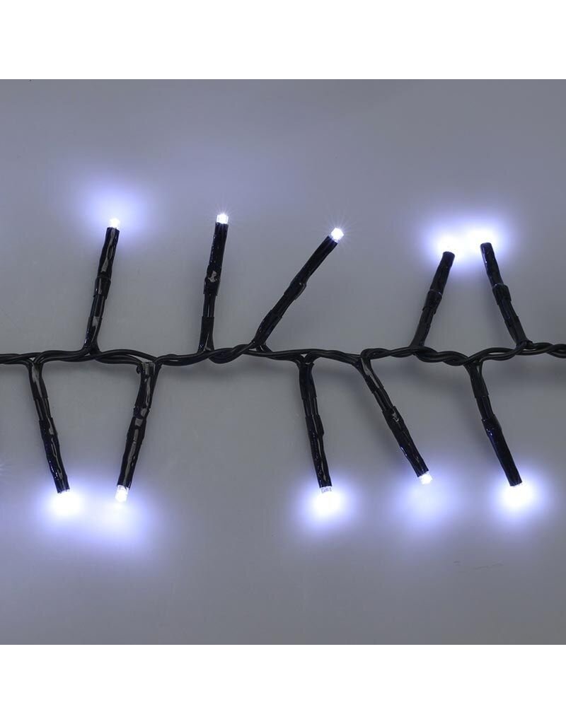 Maxi Cluster Kerstverlichting - 1200 led - 18m - wit - Timer - Lichtfuncties - Geheugen - Buiten