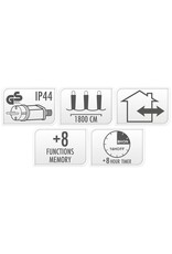 Maxi Cluster Kerstverlichting - 1200 led - 18m - wit - Timer - Lichtfuncties - Geheugen - Buiten