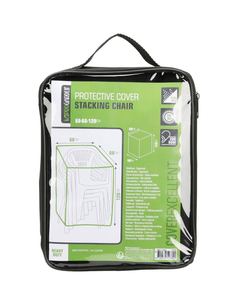 ProGarden Afdekhoes voor Stapelstoelen - Zware kwaliteit - Waterdicht - 68 x 68 x 120 cm