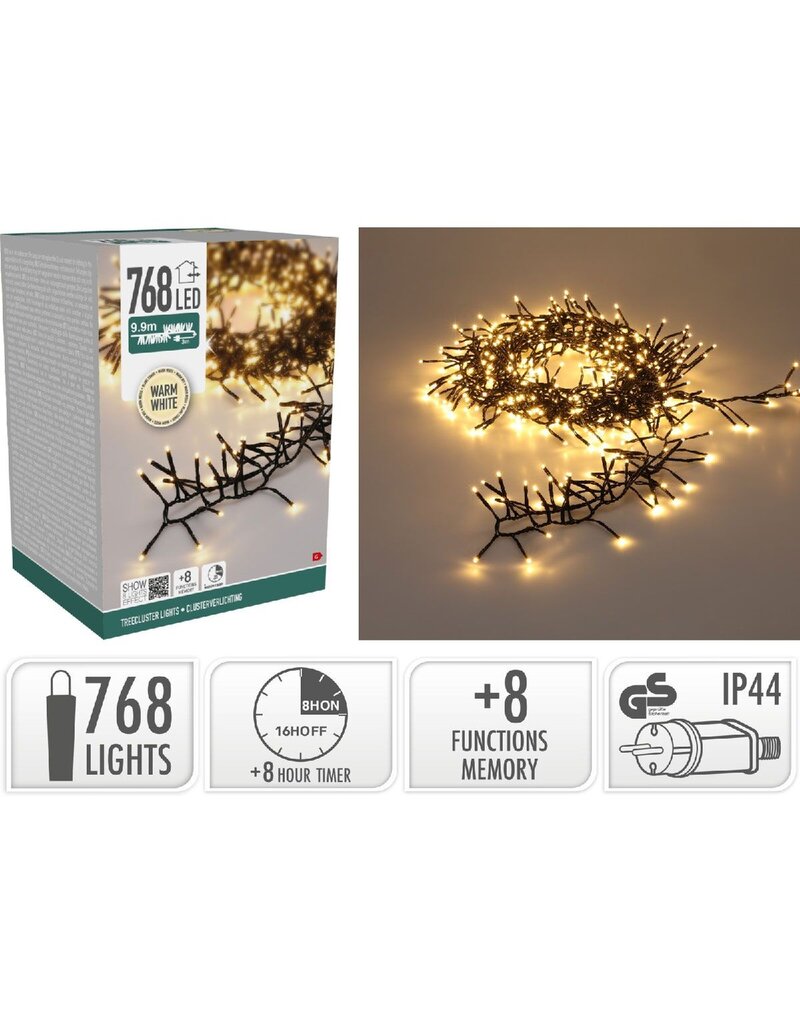 S.I.A. Treecluster Kerstboomverlichting - 768led - warm wit