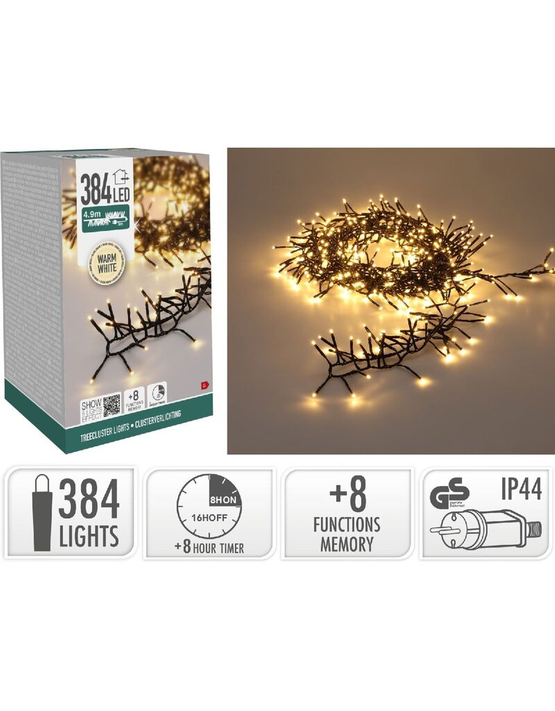 S.I.A. Treecluster Kerstboomverlichting - 384led - warm wit