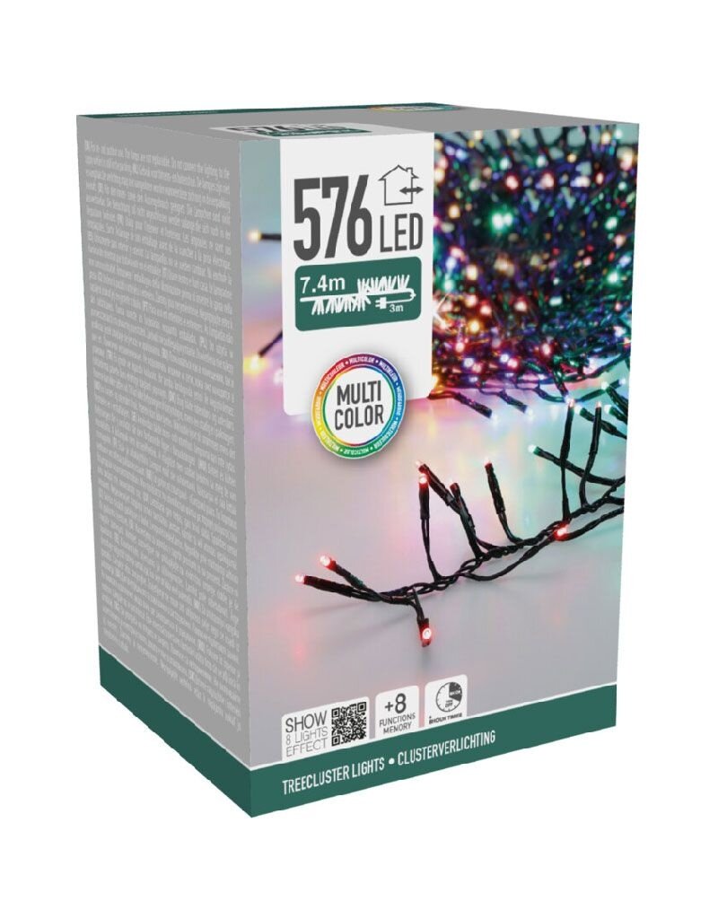 S.I.A. Treecluster Kerstboomverlichting - 576led - multicolor