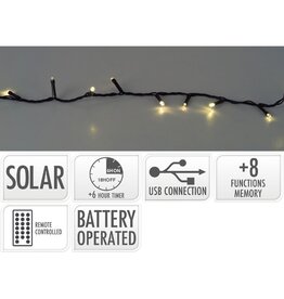 Solar Led Verlichting - 21.5 meter - 480 led - USB oplaadbaar - Afstandsbediening