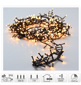 Microcluster - 1500 led - 30m - warm wit - Timer - Lichtfuncties - Geheugen - Buiten