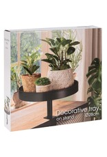 Dienbladtafel met klem - metaal - Ø28 cm - zwart