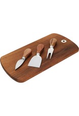 Kaasplank met 3 Kaasmessen - Acaciahout