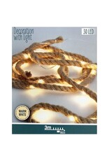 4 stuks Jute touw met ledverlichting - 3 meter