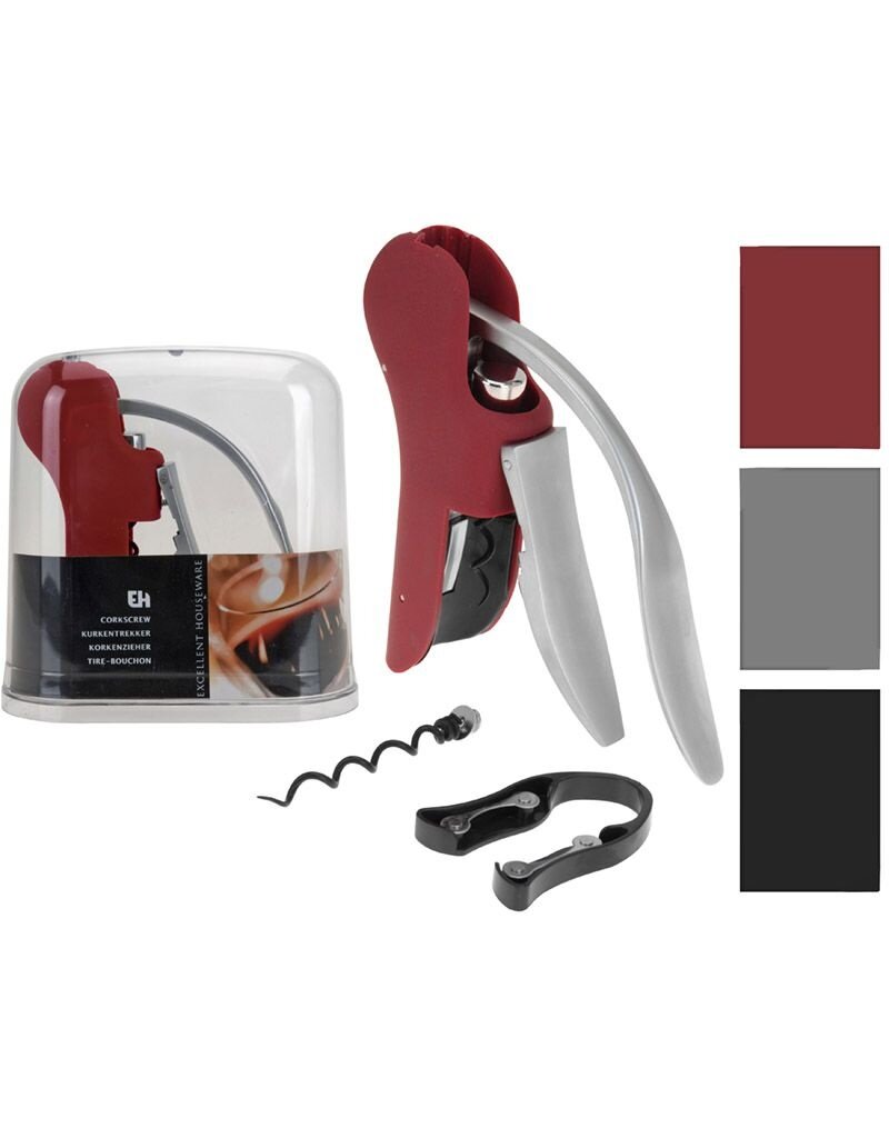 Excellent Houseware Luxe Kurkentrekker met foliesnijder rood