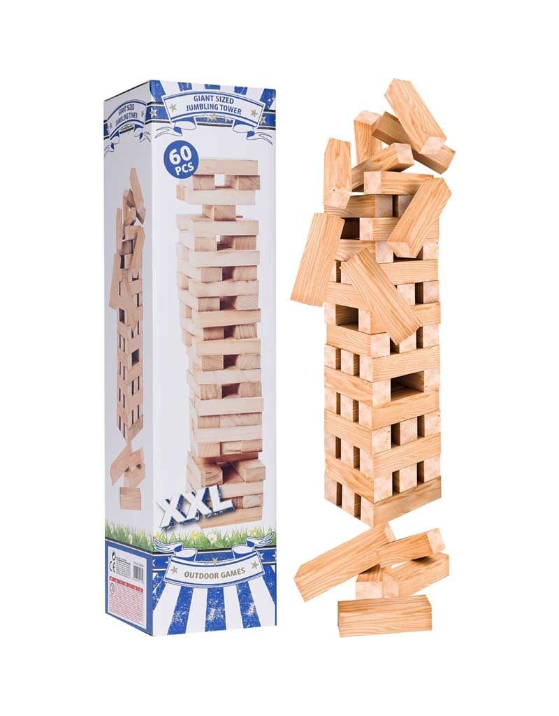 Outdoor Games Stapeltoren XXL - hout - 60 delig
