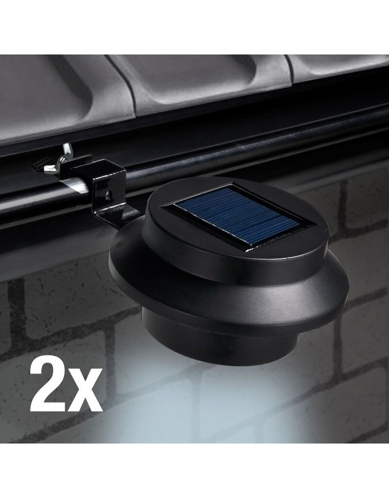 Solarlampen voor Dakgoten - 2 stuks
