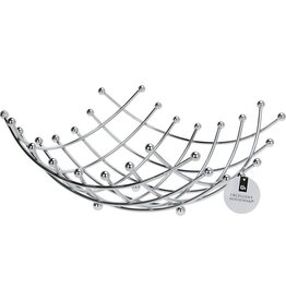 Excellent Houseware Fruitschaal - Chroom - 32 x 30 cm