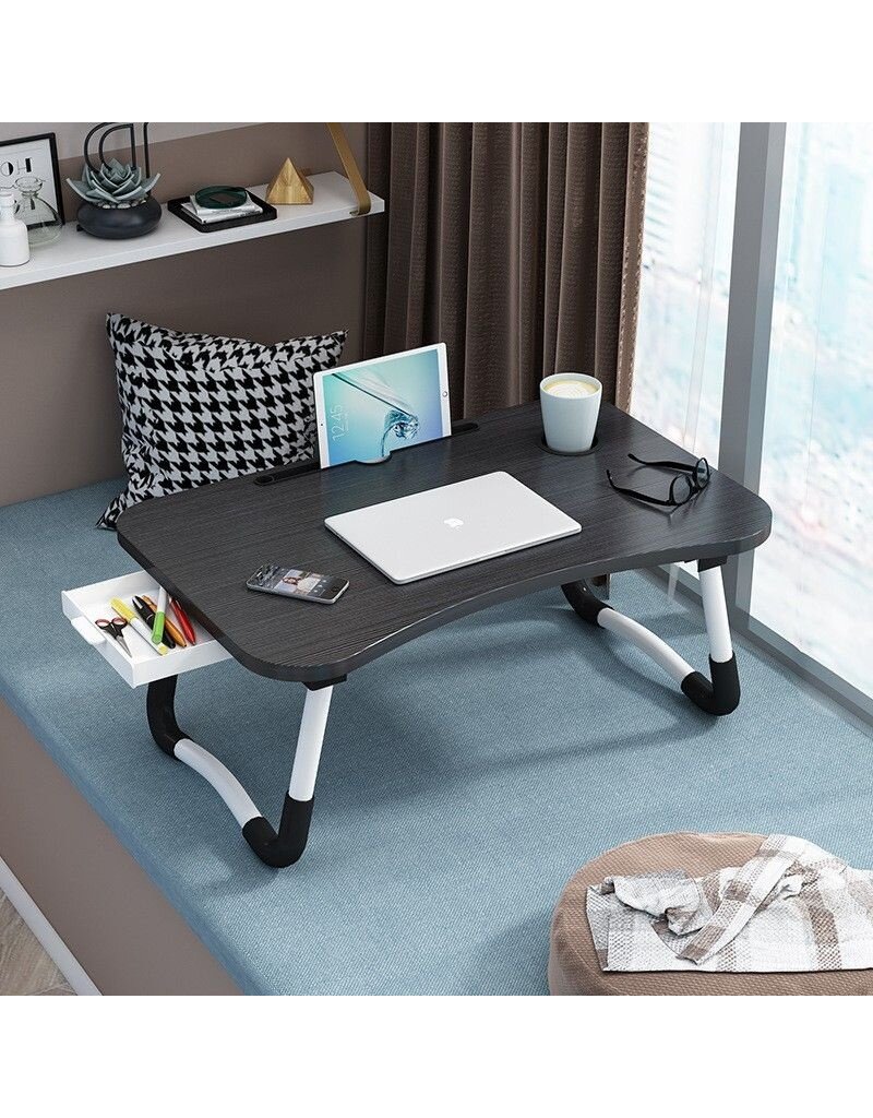 Ceruzo Opklapbare Laptoptafel - Bedtafel - 60x40 cm - Zwart