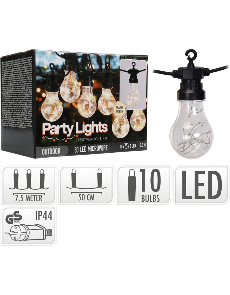 Feestverlichting voor de Tuin - 450cm - warm wit - 10x8 Micro Led