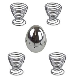 Kookwekker met 4 eierdopjes