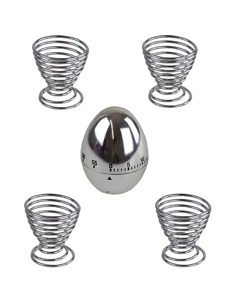 Kookwekker met 4 eierdopjes