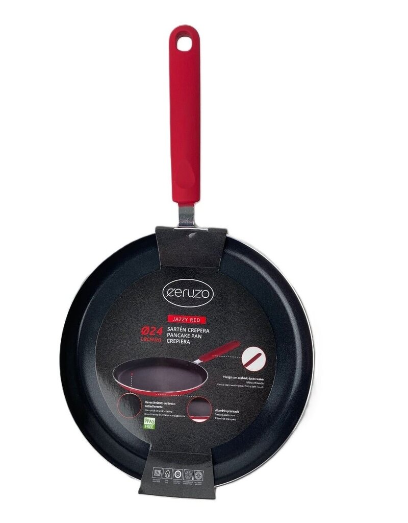 Ceruzo Pannenkoekenpan PFAS vrij - 24 cm - jazzy red