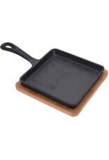 Vierkant Tapas Pannetje - Gietijzer - 14 x 14 cm
