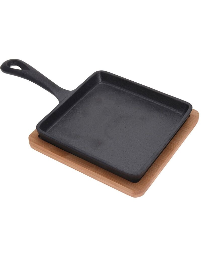 Vierkant Tapas Pannetje - Gietijzer - 14 x 14 cm