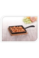 Vierkant Tapas Pannetje - Gietijzer - 14 x 14 cm