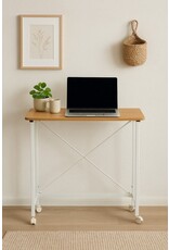 Ceruzo Wandtafel -  80x40x75 cm - Inklapbaar Tafelblad - Wit