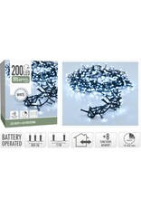 Micro Cluster 200 led - 4m - wit - Batterij - Lichtfuncties - Geheugen - Timer