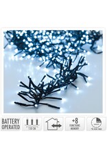 Clusterverlichting 192 led -  1.4m - wit - Batterij - Lichtfuncties - Geheugen - Timer