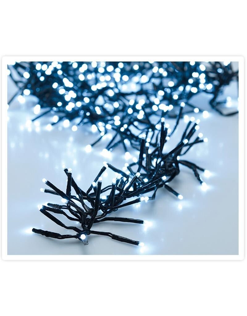 Clusterverlichting 192 led -  1.4m - wit - Batterij - Lichtfuncties - Geheugen - Timer