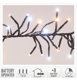 Clusterverlichting 192 led -  1.4m - two tone adorable - Batterij - Lichtfuncties - Geheugen - Timer