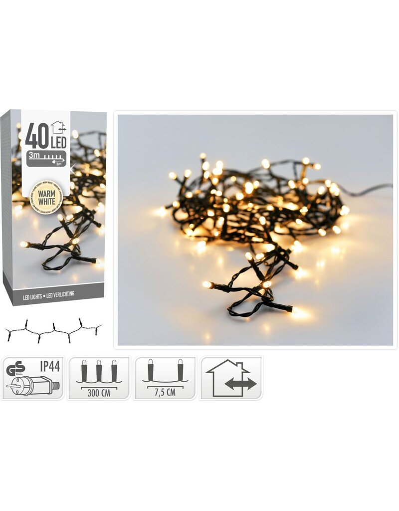 LED-verlichting - 40 LED - 3 meter - warm wit